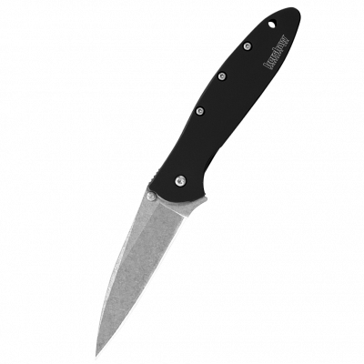Складной полуавтоматический нож Kershaw Leek Stonewash 1660SWBLK 
