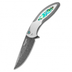 Складной нож Pro-Tech Custom Cambria Abalone/Damascus
